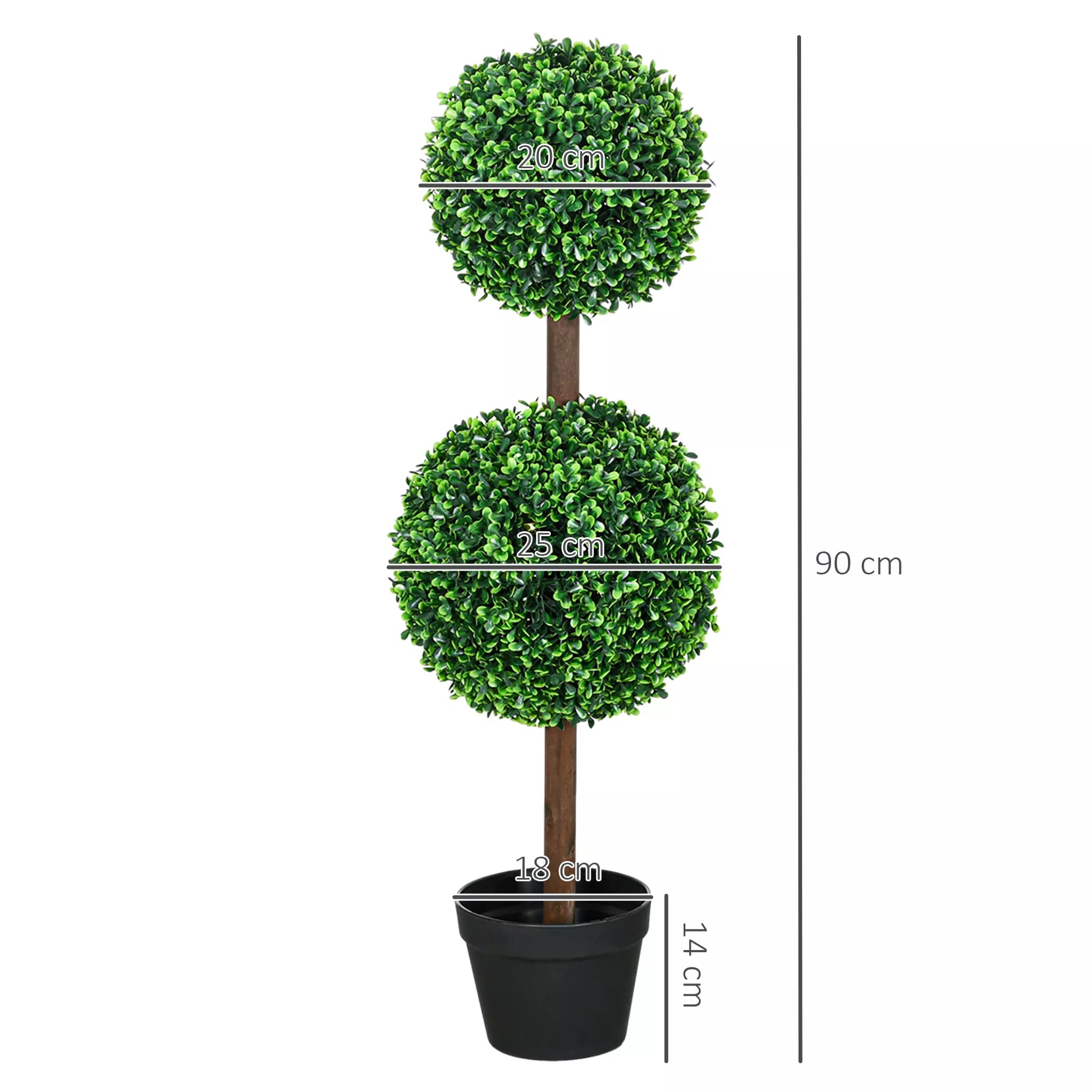Dirbtinės gėlės, 2 vnt. rinkinys, bukszusas, 90 cm dirbtinė gėlė, dirbtinis medis, dekoratyvinė gėlė vidaus ir lauko erdvėms, žalia