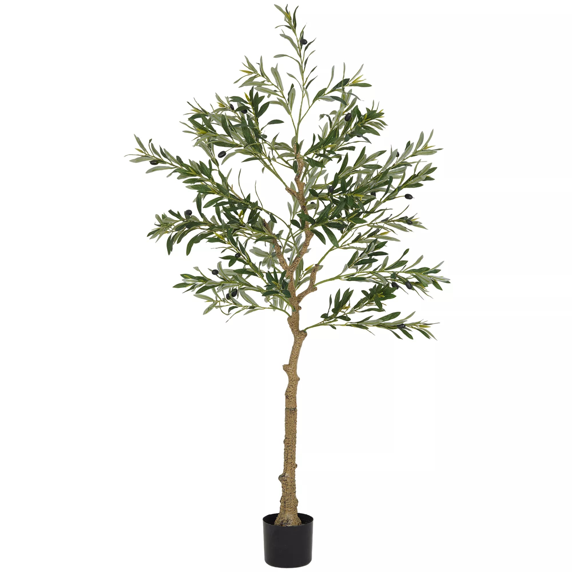 Dirbtinis alyvmedis, 150 cm, su vazonu, žalias