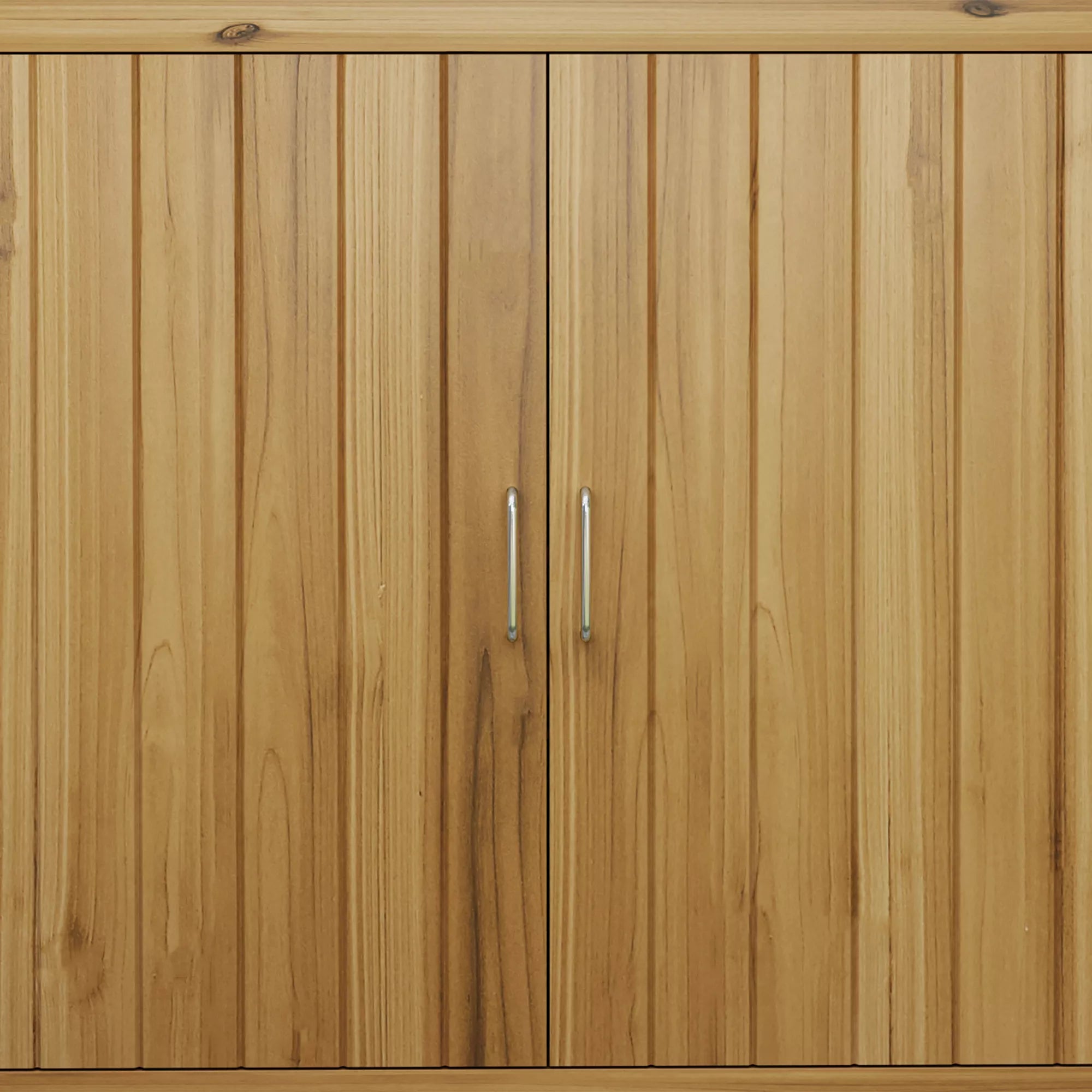 Sodo spintelė, medinė komoda su 2 lentynomis, skirta sodui, terasai, atspari atmosferos poveikiui, 110 x 50 x 85 cm, ruda