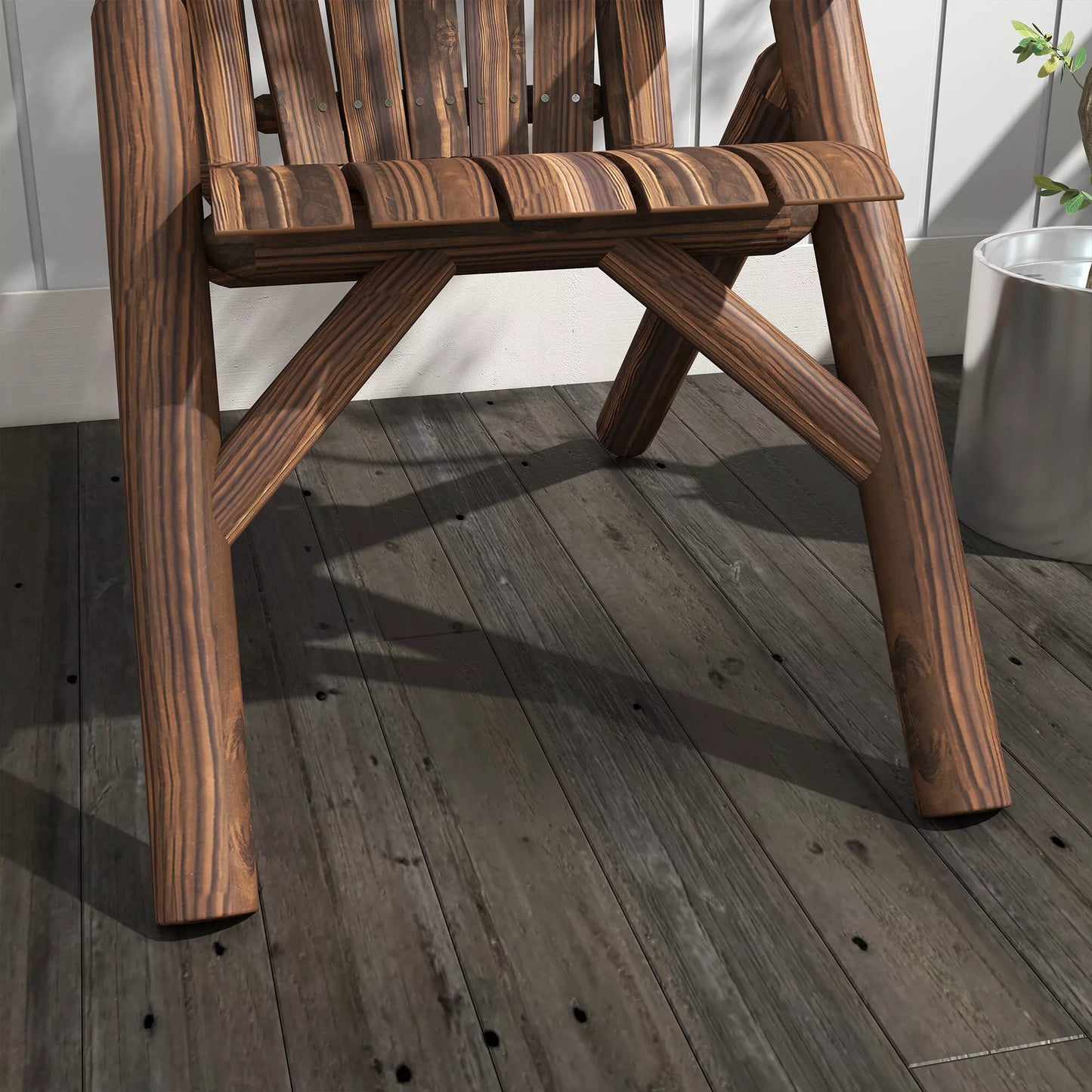 Sodo kėdė, lauko kėdė su aukštu atlošu, iki 113 kg, atspari atmosferos poveikiui, anglies spalvos