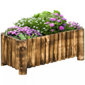 Pakelta medinė lysvė gėlėms ir daržovėms 78x35x30 cm eglės mediena