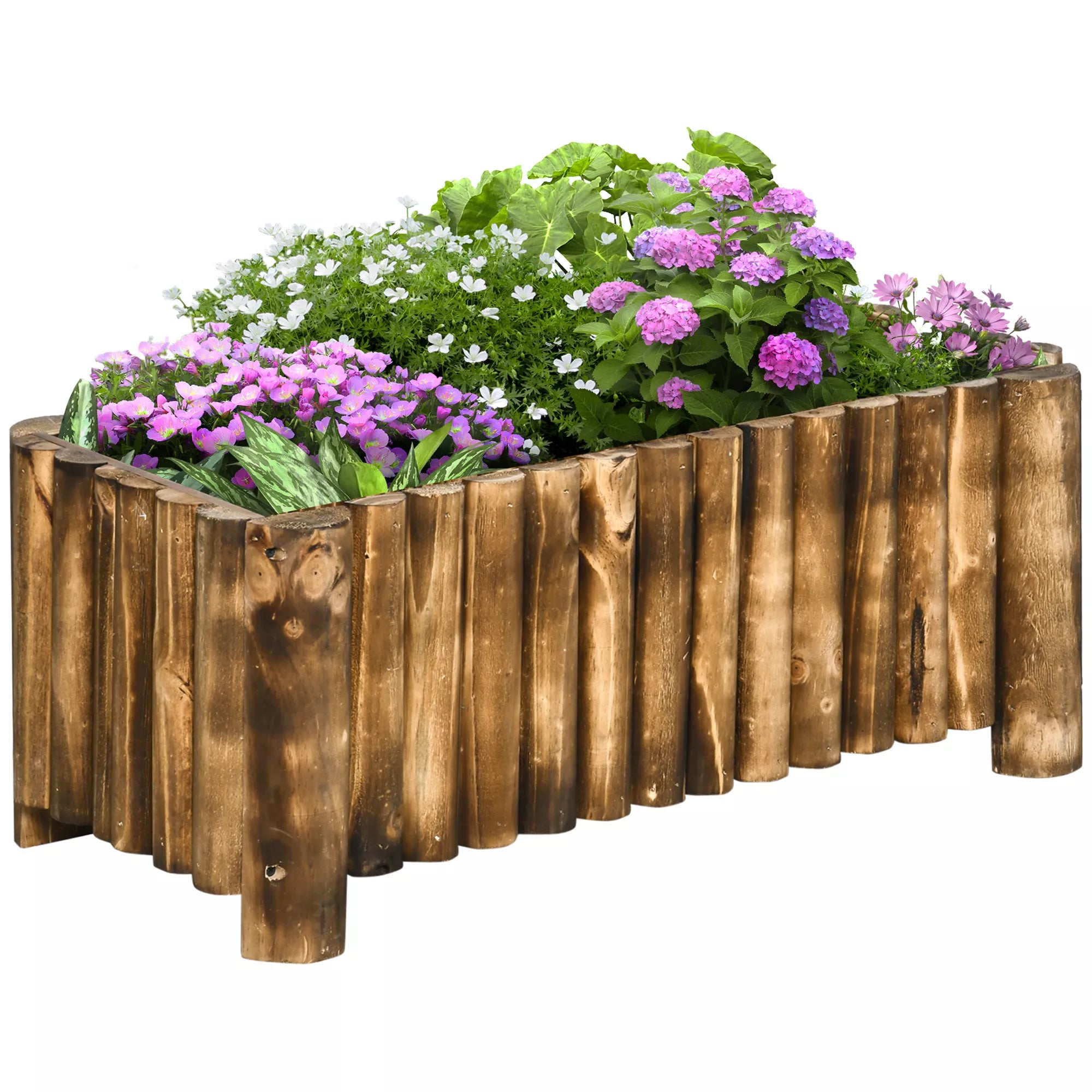 Pakelta medinė lysvė gėlėms ir daržovėms 78x35x30 cm eglės mediena