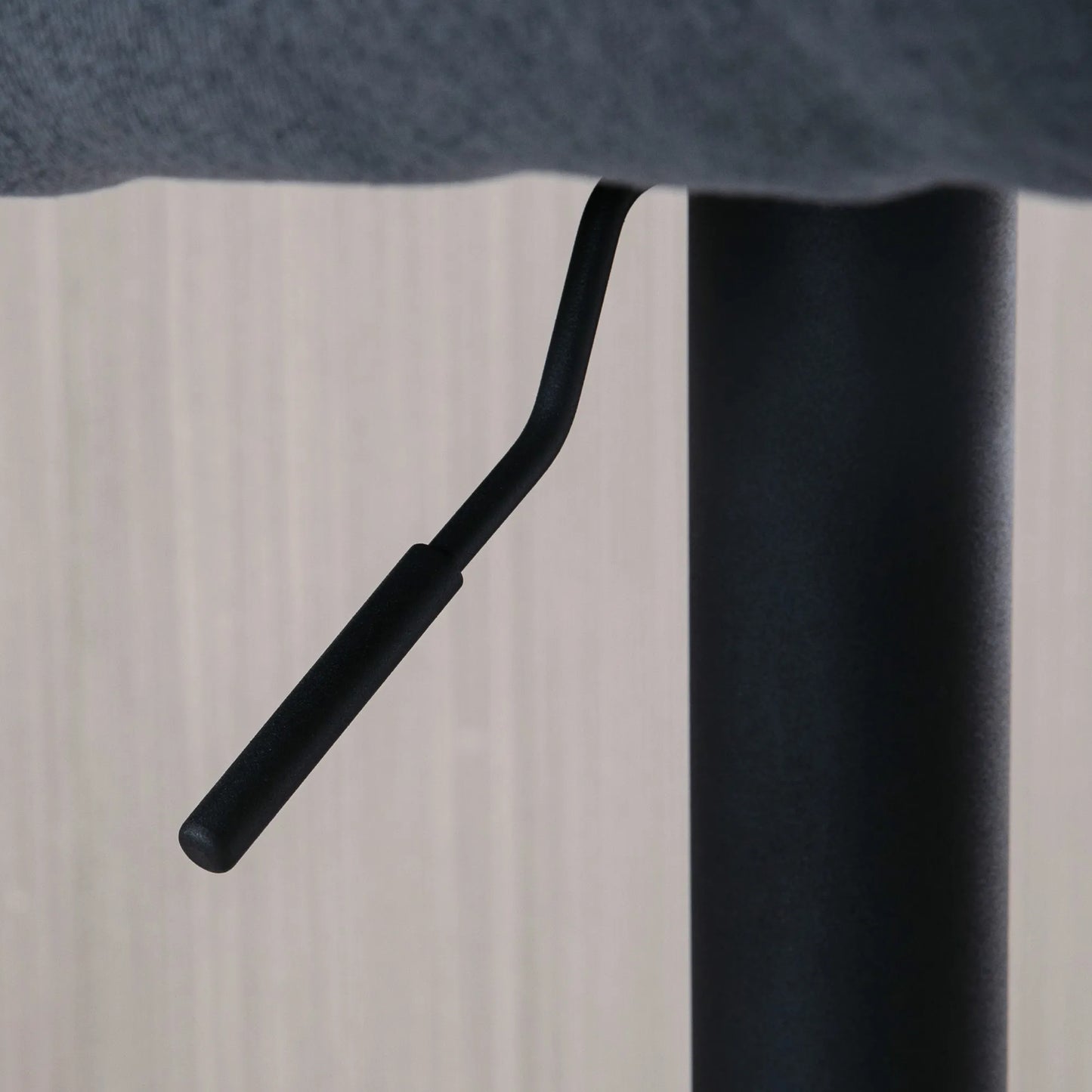 HOMCOM Baro kėdė, reguliuojamo aukščio, su atlošu ir atrama kojoms; lininiu paviršiumi, 54 cm x 54 cm x 112 cm, Pilka