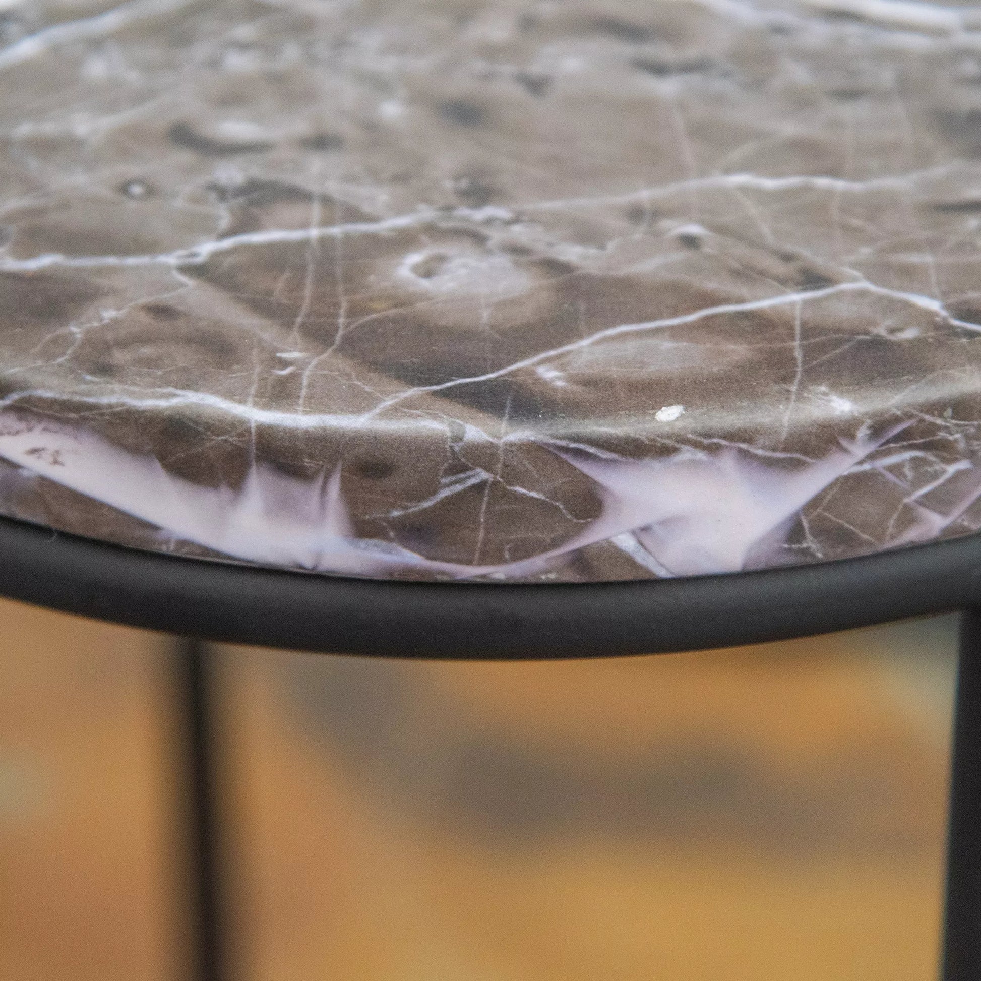 Gėlių stovas, 3 vnt. komplektas, metalinis, augalų stovas, marmuro imitacijos, gėlių staliukas, vazonų laikiklis, sukraunamas, augalų staliukas, vazonui, juodas+pilkas