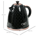 Elektrinis virdulys, 2200 W, 1,7 l, juodas