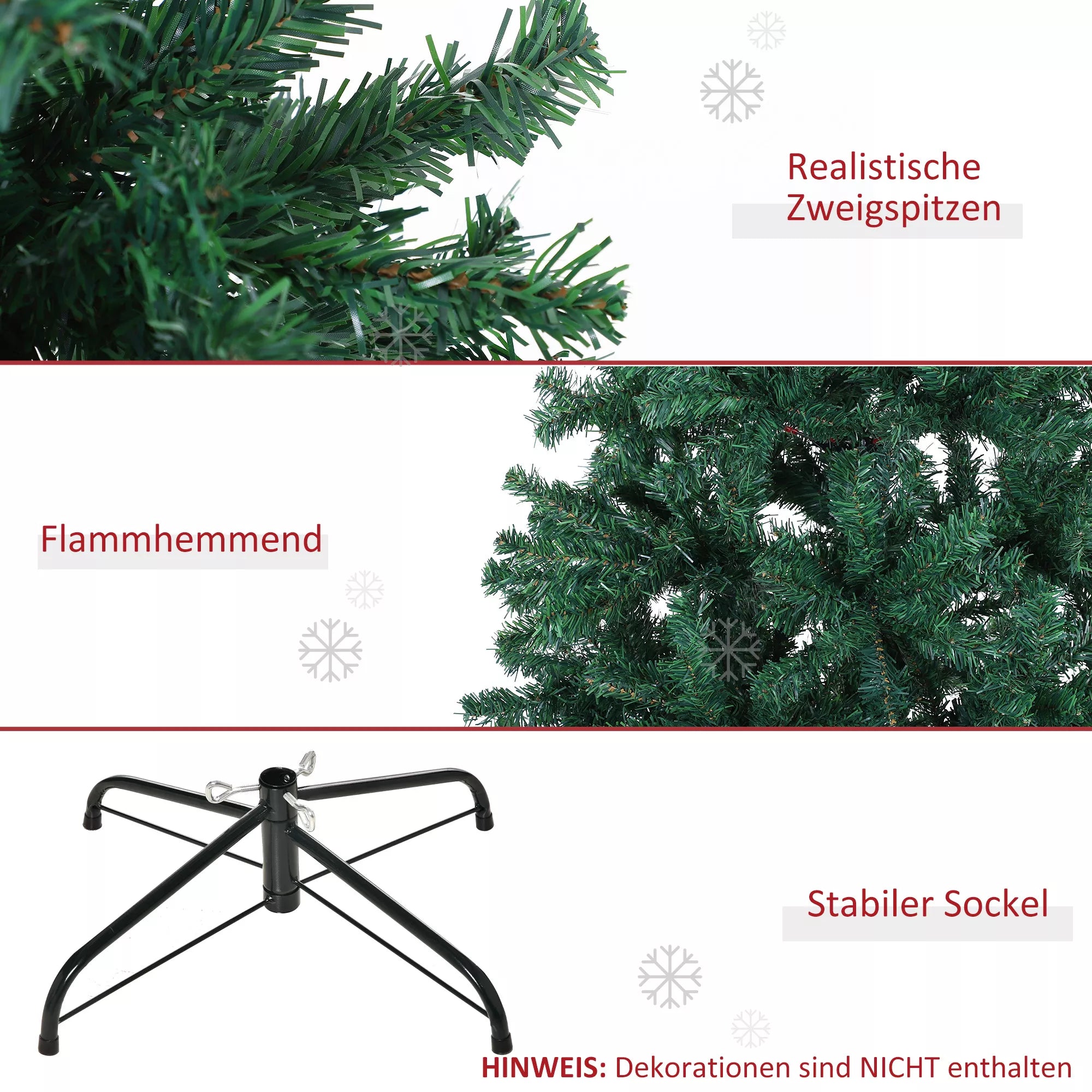 Kalėdinė dirbtinė eglė, 1,8 m, su stovu, Ø85 cm x 180 cm, žalia