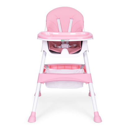 Vaikiška maitinimo kėdutė ECOTOYS 2-in-1 rožinė, 6–36 mėn.
