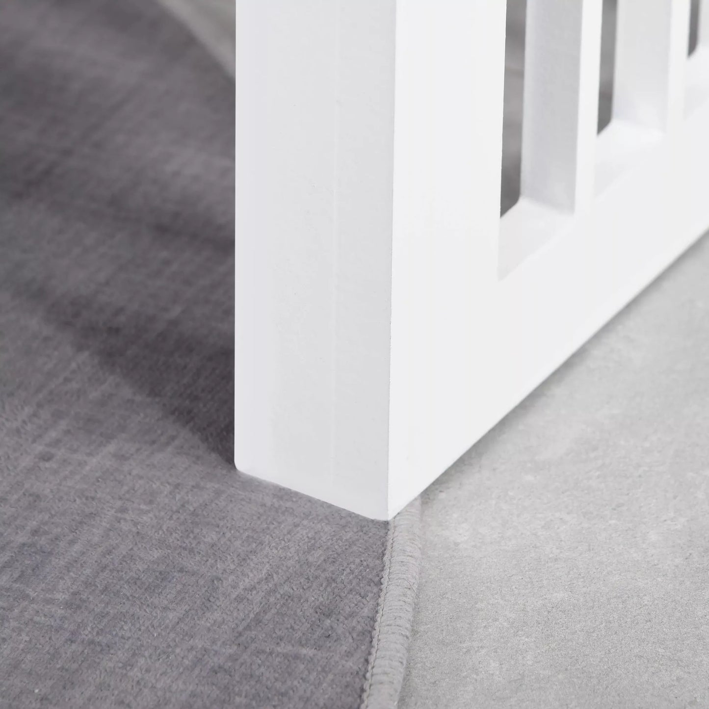 Šunų maisto stotelė, neslystanti, 44 x 24 x 15 cm, Balta, 0,9 L vienam dubenėliui