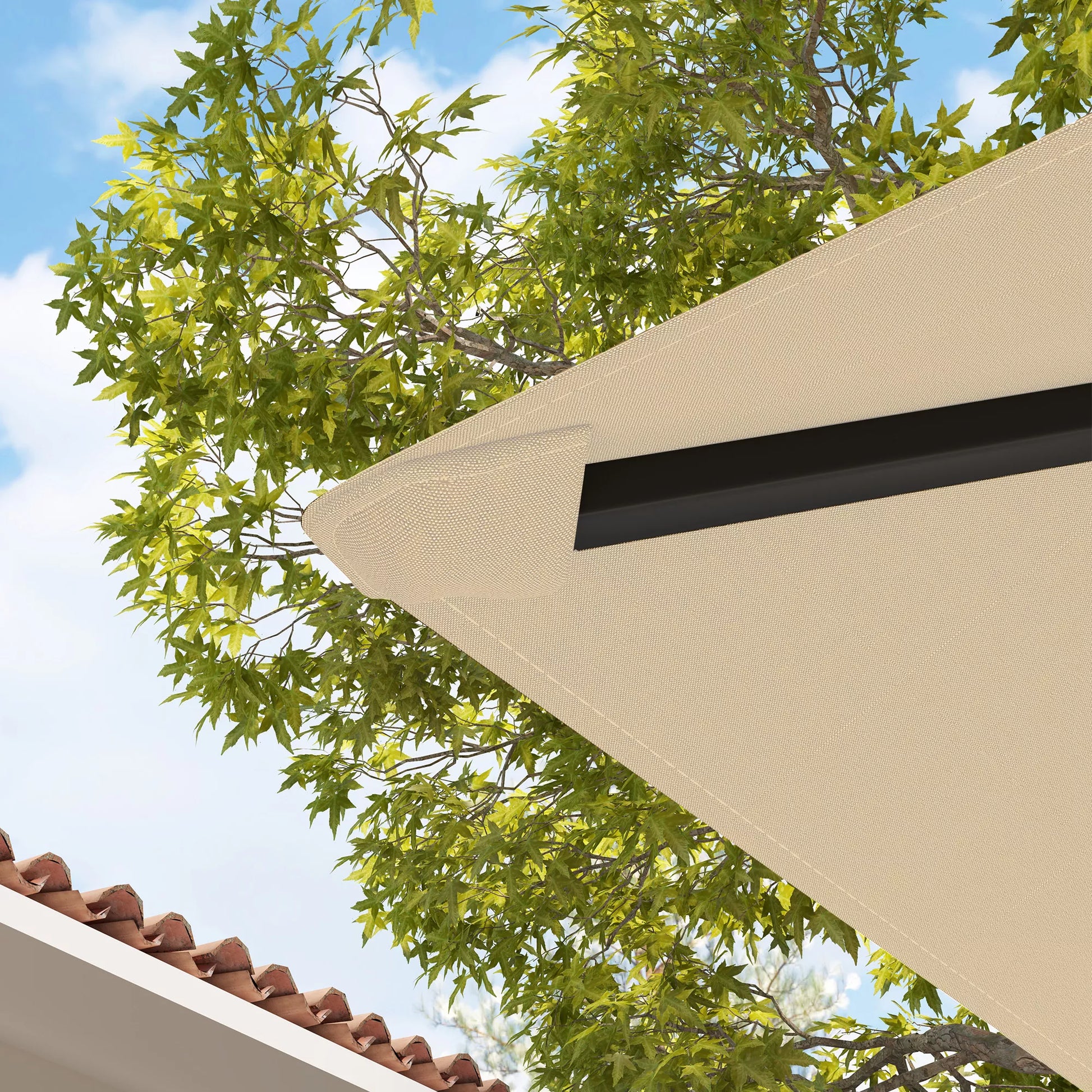 Pavilion 3 x 3 m vandeniui atsparus paviljono stogas UPF30+ Atsarginis apvalkalas iš Oksfordo audinio, 370 g/m², smėlio spalvos