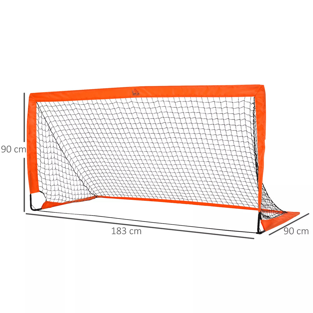 Futbolo vartai, 183x90x90 cm, 2 vnt., oranžiniai