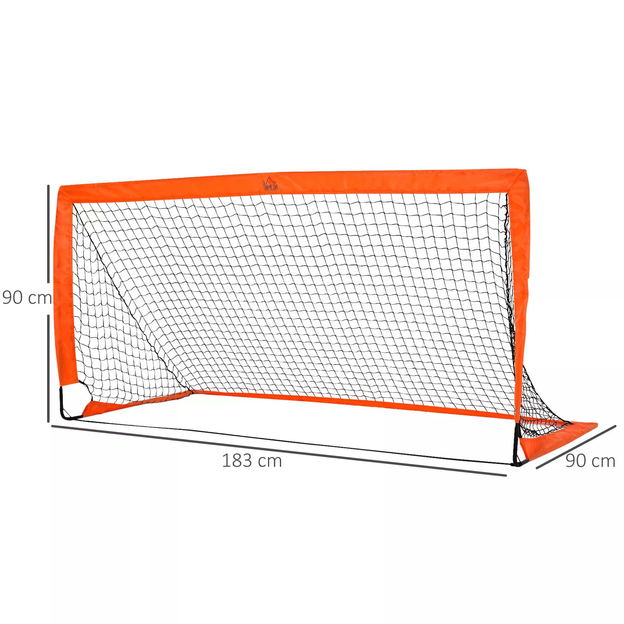Futbolo vartai, 183x90x90 cm, 2 vnt., oranžiniai