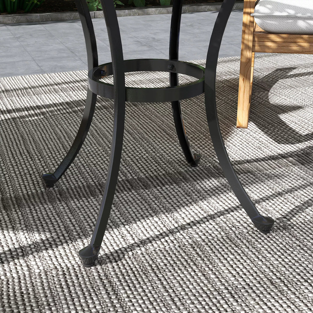 Sodo stalas, poilsio stalas, balkono stalas, vintage stiliaus, 60 x 60 x 53 cm, juodos spalvos