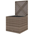 Polyrattan laikymo dėžė, audinio vidinis pamušalas, lengvai atidaroma/uždaroma, metalinis rėmas, 75B x 75T x 70H cm, juoda