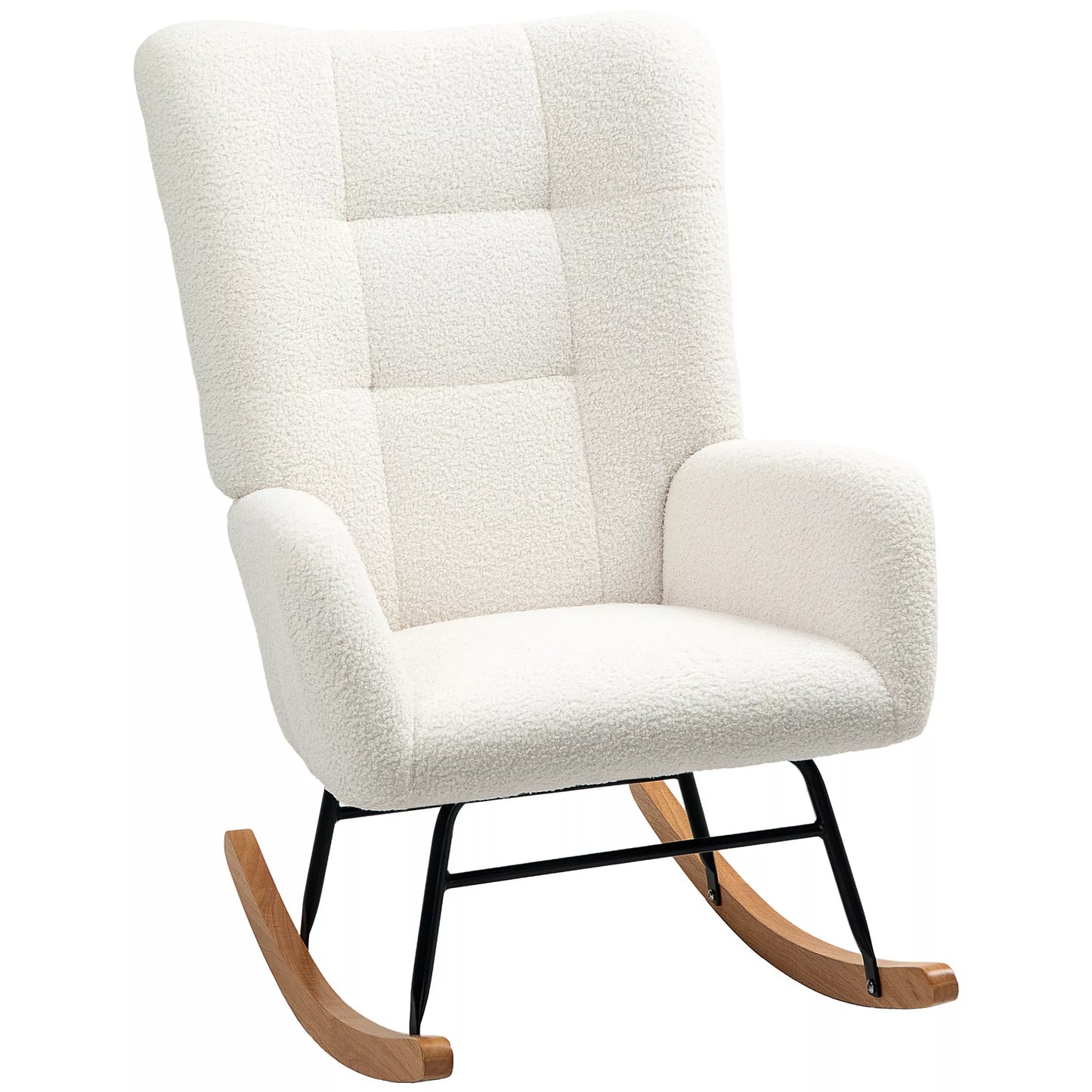 Supamas krėslas, jaukus apmušalas, storas paminkštinimas, kreminės baltos spalvos