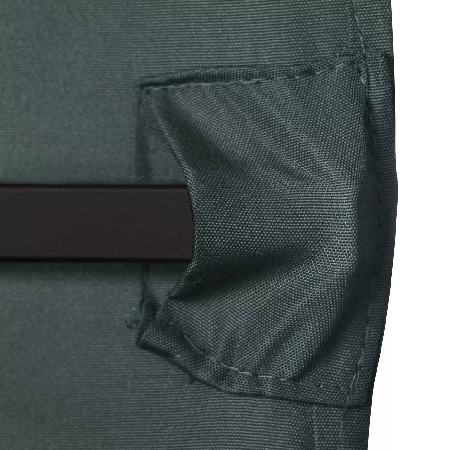 Atsarginis stogas sodo pavėsinei, poliesteris, 2,98 x 2,95 m, tamsiai pilkos spalvos