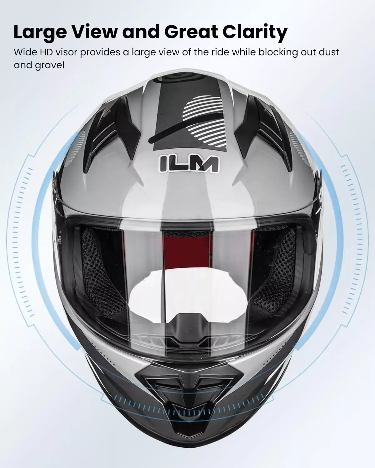 ILM vaikiškas uždaras motociklo šalmas 51-52cm M