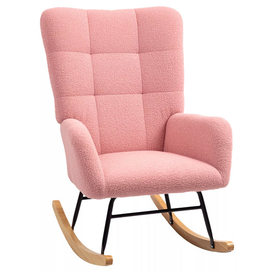 Supamasis krėslas, jaukus užvalkalas, stora kamšyba, Rožinė