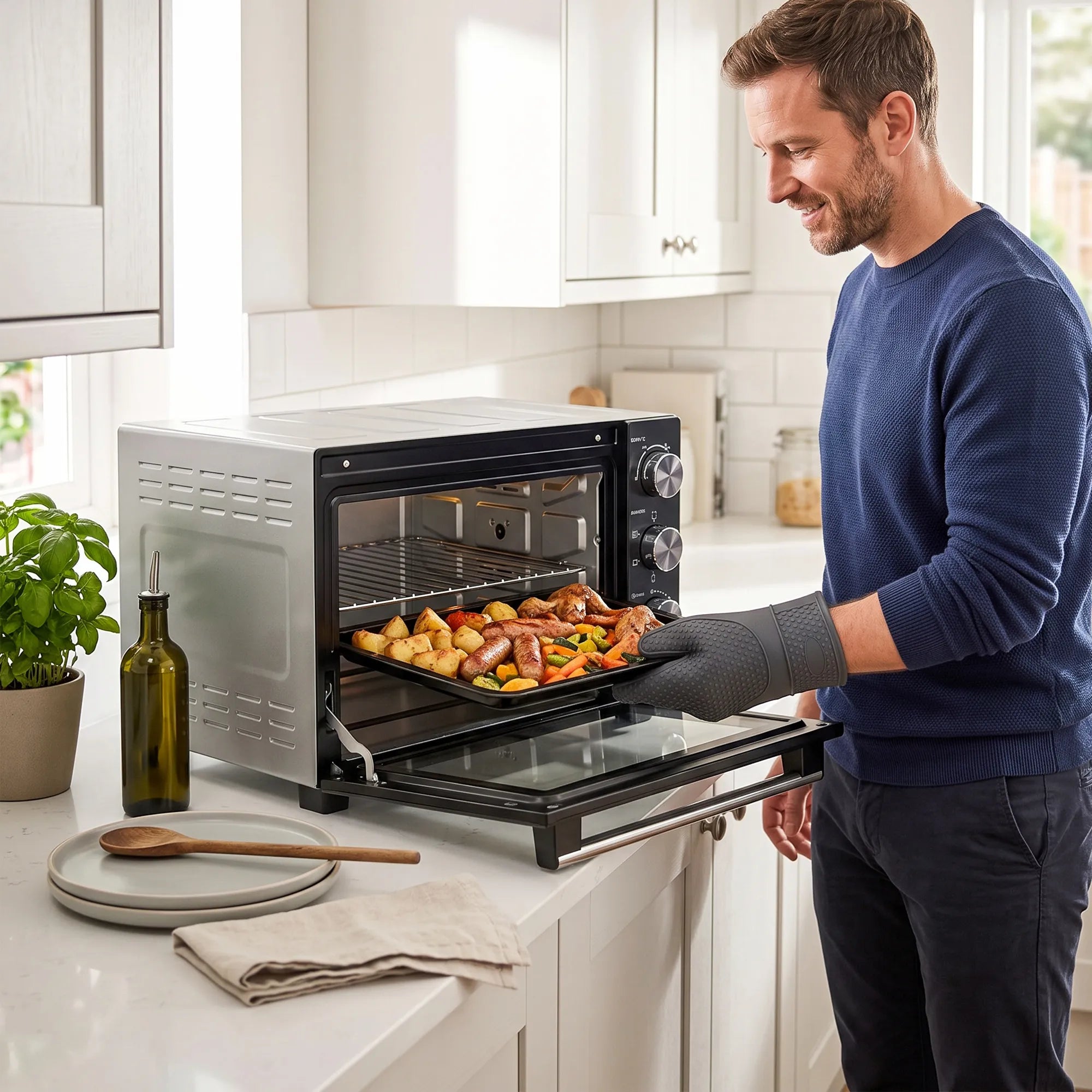 36 l talpos mini orkaitė su konvekcija, 90–230 °C, 1500 W