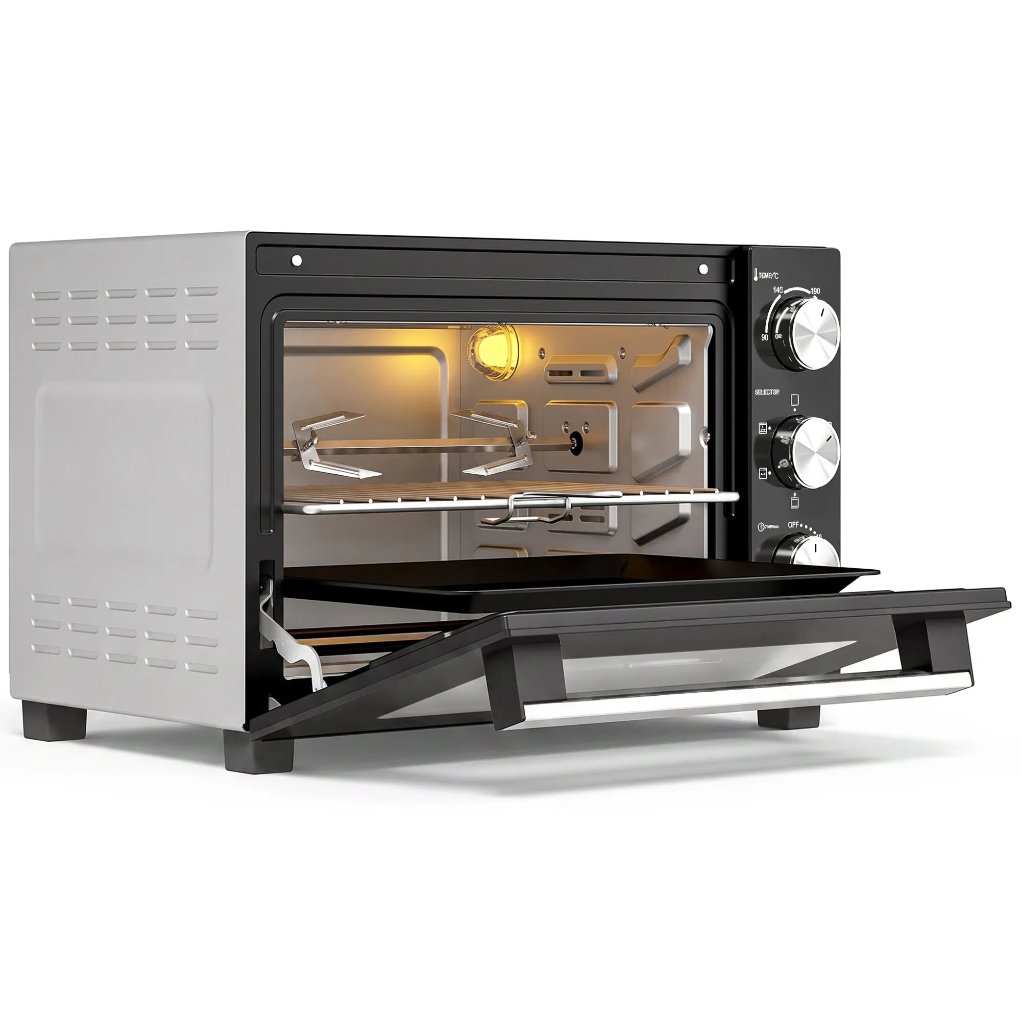 36 l talpos mini orkaitė su konvekcija, 90–230 °C, 1500 W