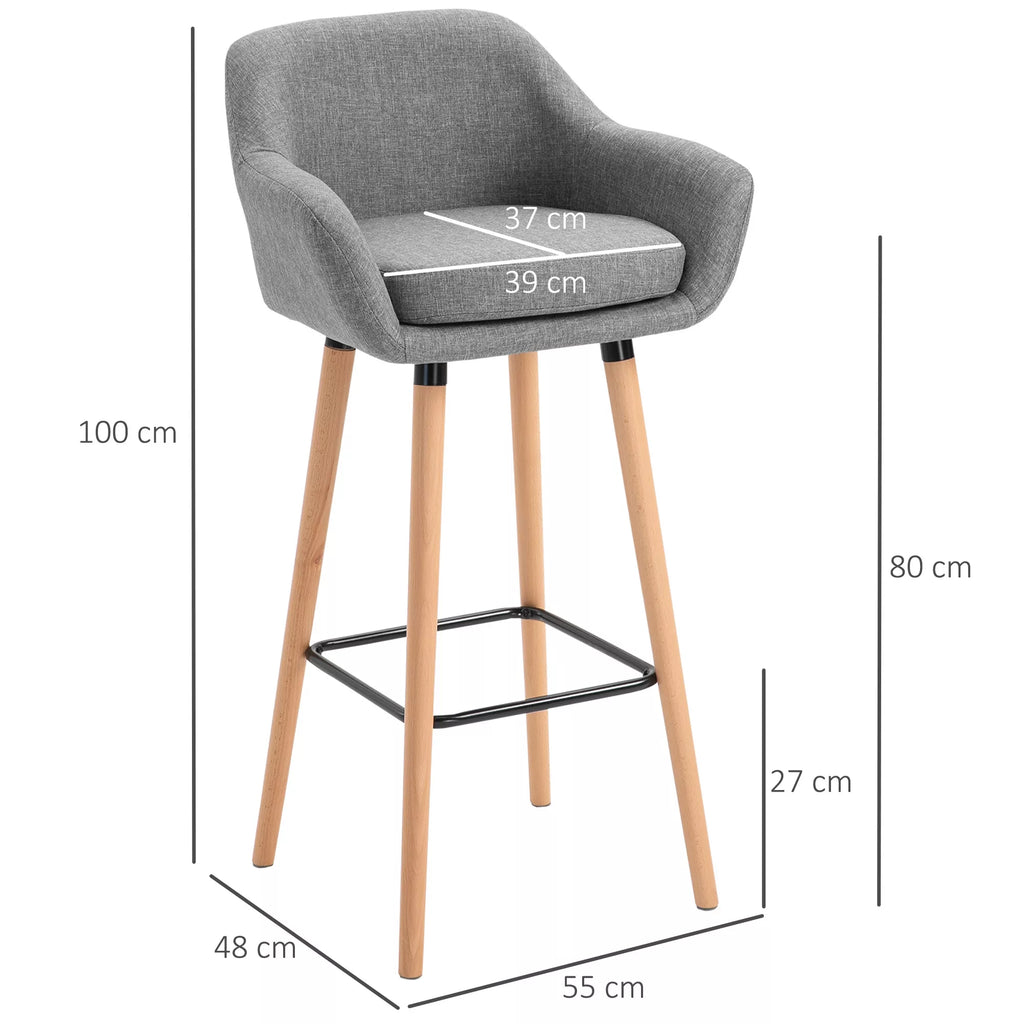 Schema su kėdės matmenimis: 55 × 48 cm, aukštis 100 cm