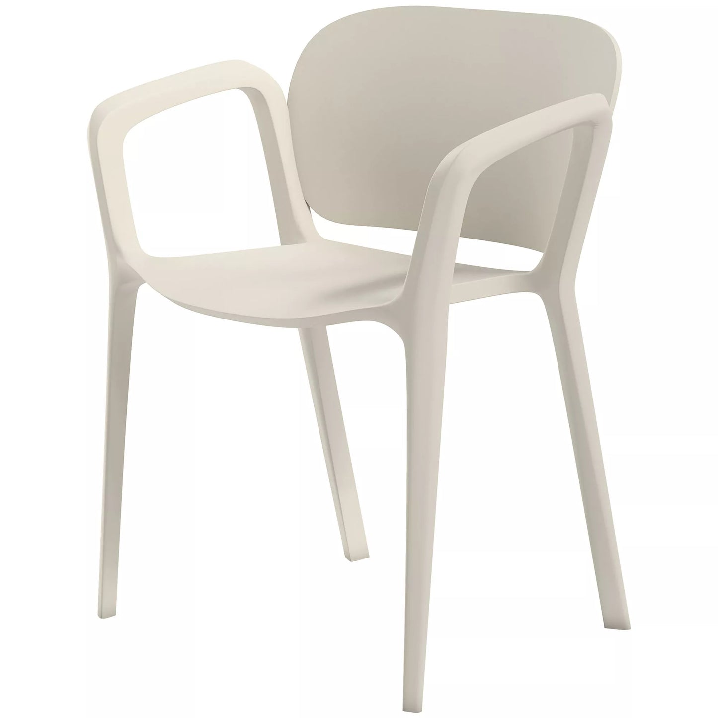 Lauko kėdžių rinkinys iš 4 vnt., atsparus oro sąlygoms, pagamintas iš plastiko, sukraunama kėdė su porankiais, atlošu, atlaiko iki 120 kg