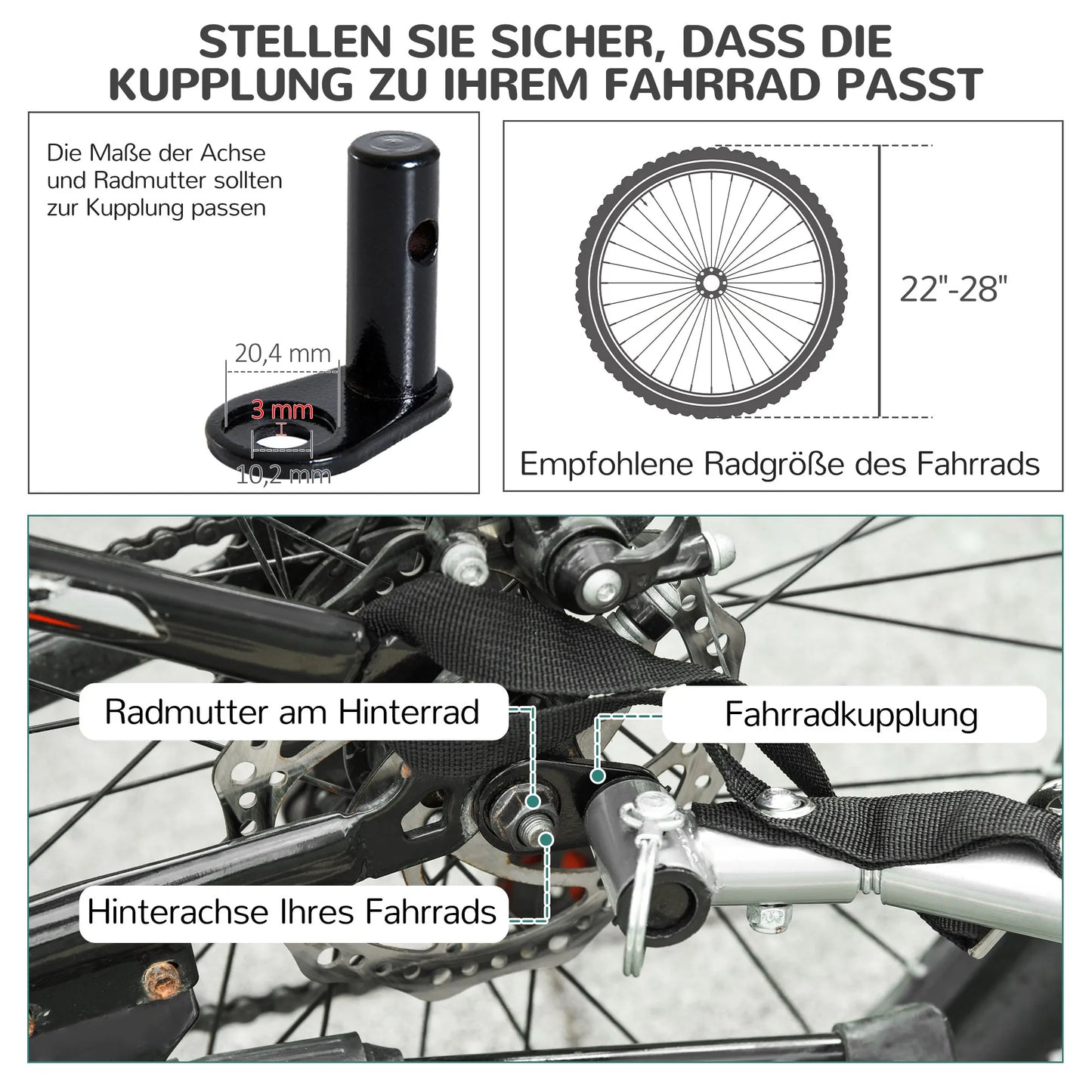 Dviračių priekaba iki 20kg, universali jungtis, saugos diržas, atšvaitas, plienas, mėlyna+juoda