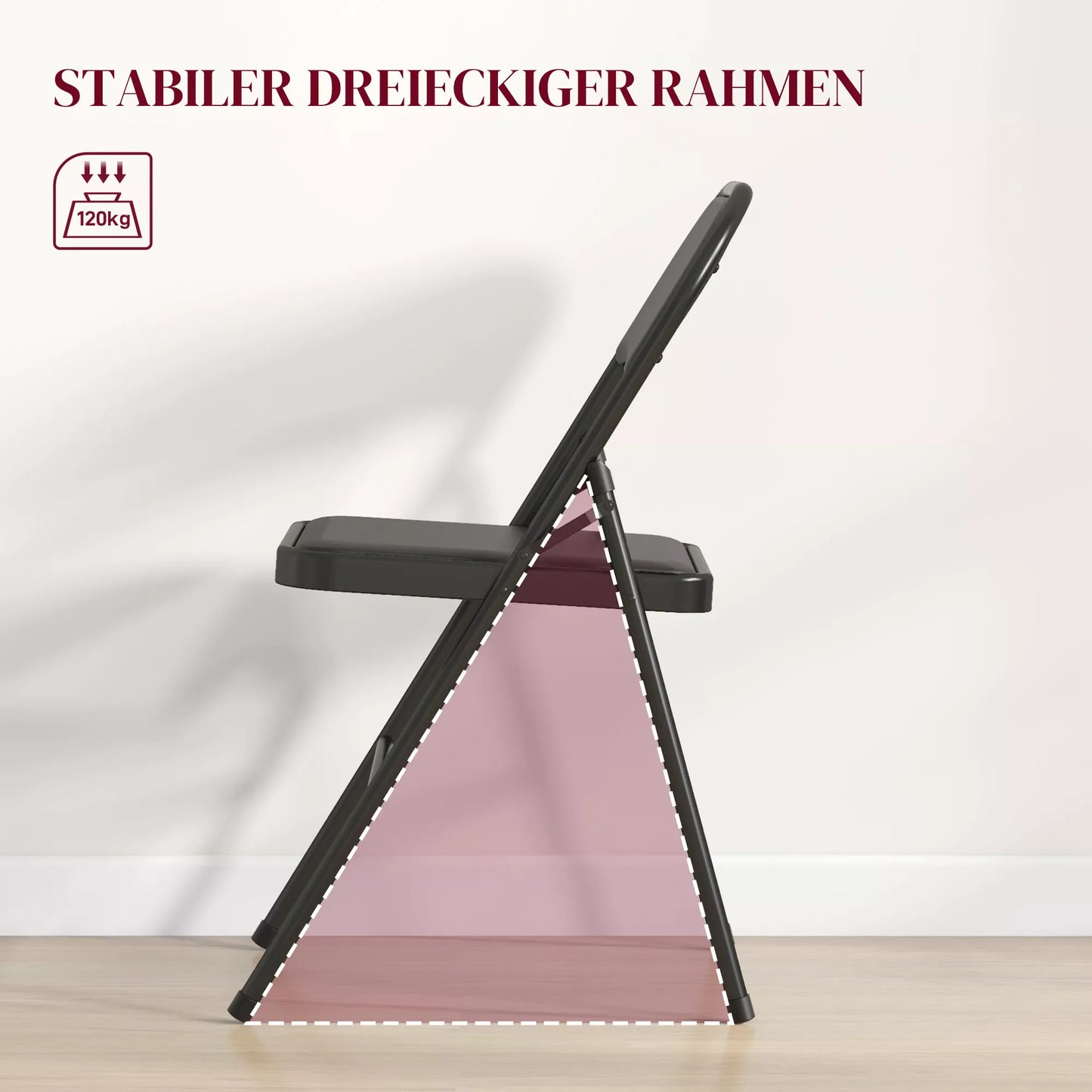 4 vnt. sulankstomų kėdžių komplektas, Nešiojamos biuro kėdės, Metalinės kojelės, Sulankstoma kėdė biurui, priėmimui, laukiamajam, Dirbtinė oda, Juoda