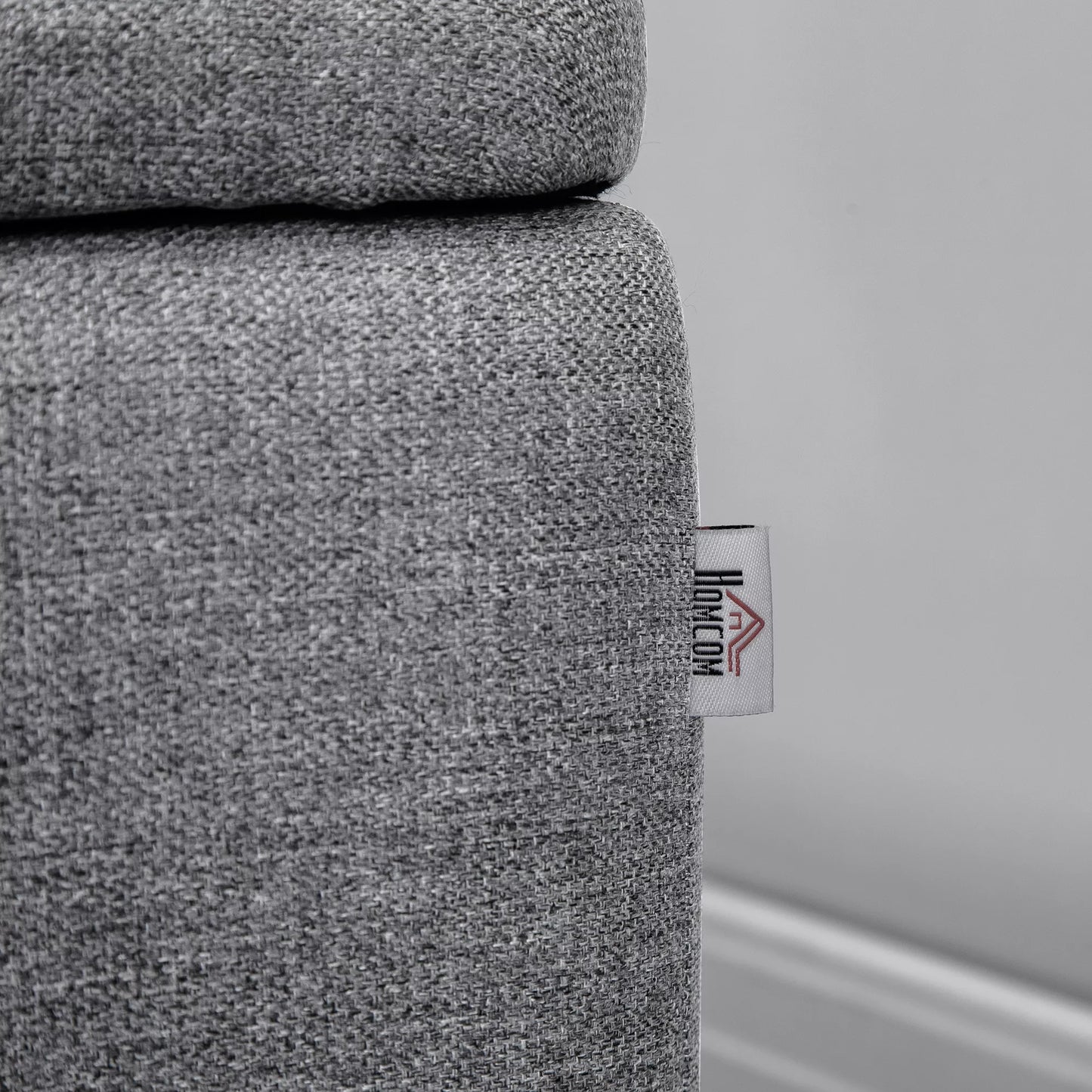 Sėdynė, daiktadėžė su sėdimąja dalimi, paminkštinta sėdynė, linas, iki 150kg, 101x38,5x44,5 cm, pilka