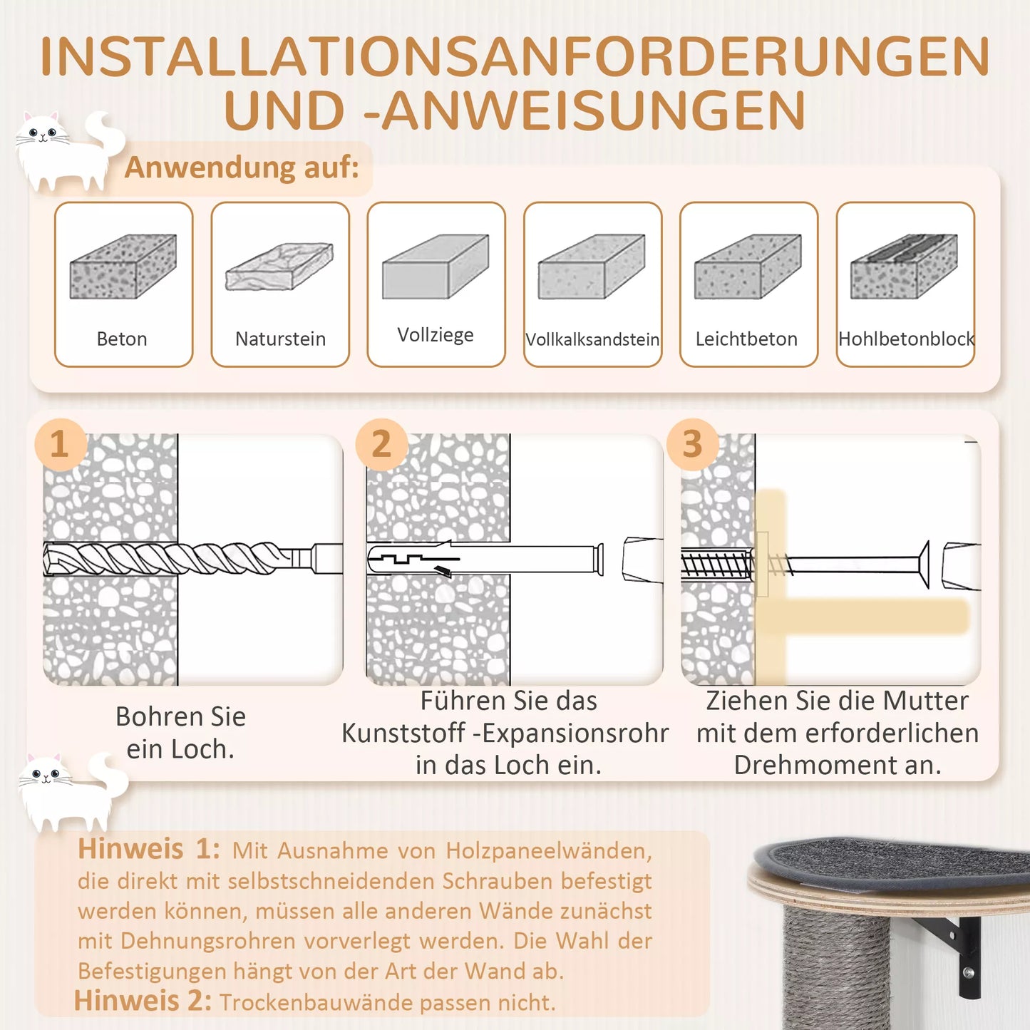 Katės laipiojimo sienelė, 7 dalių, katės laipiojimo sienelės komplektas su sizalio stulpu, kopėčiomis, platforma, draskykle, pilka