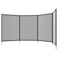 Baseino apsauginė tvora, baseino tvora vaikams, 4 dalys, aliuminis/tekstilė, 365 x 126 cm, juoda