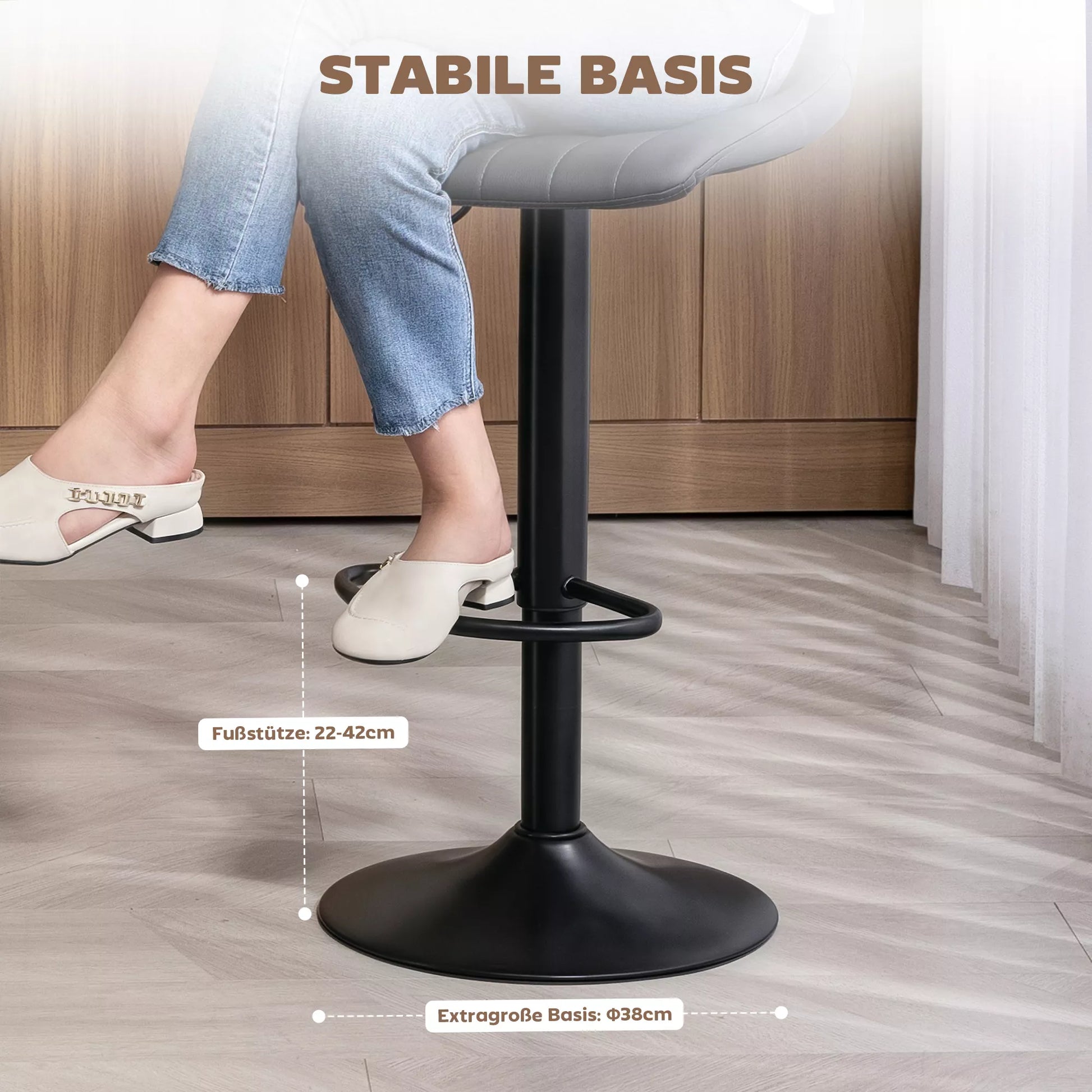 Baro kėdžių komplektas (2 vnt.), reguliuojamo aukščio ir retro dizaino, dirbtinė oda ir metalas, 43x49,5x111 cm