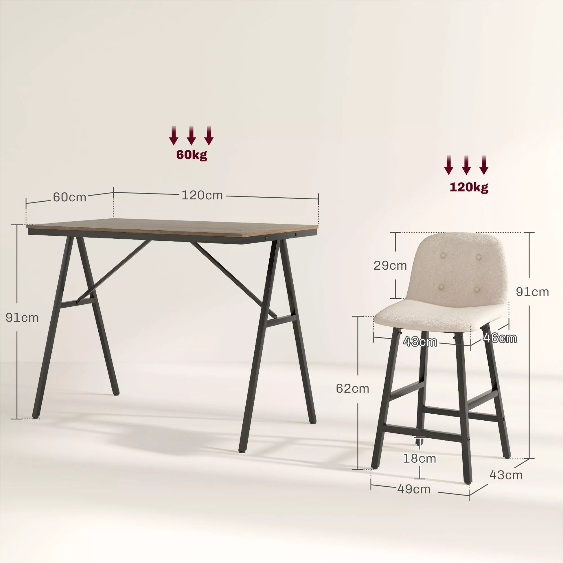 Sodo komplektas, 5 dalys, stalas ir 4 kėdės, sagų dygsniavimas, stora apmušalų apmušalai, linas, smėlio spalvos