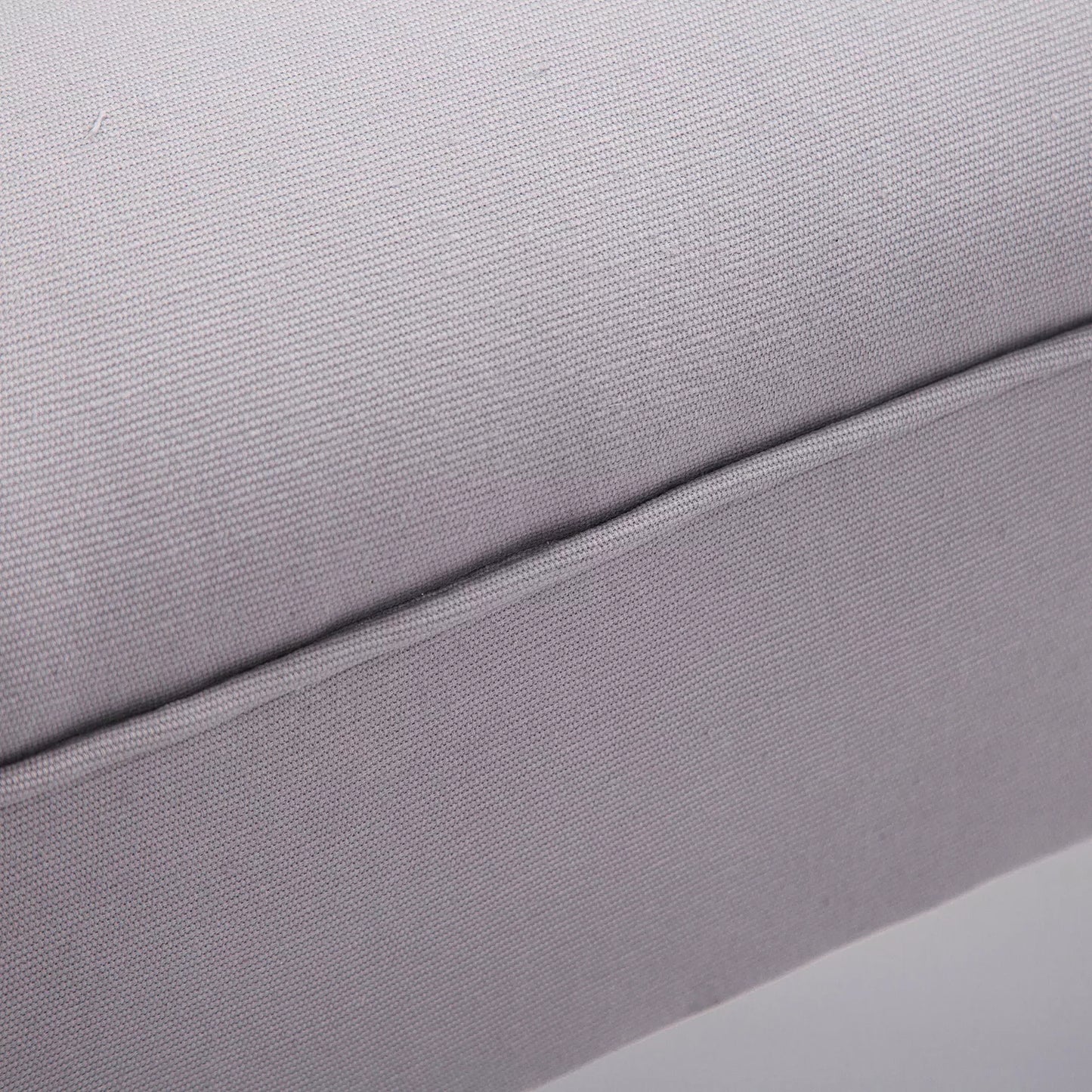 Lovos suolas, paminkštintas suolas, sėdima suola, prieškambario suolas miegamajam, atlaiko iki 130 kg, burinio audinio, pilkos spalvos, 102 x 36 x 51 cm