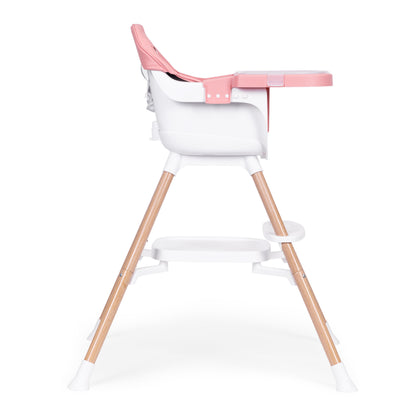 Vaikiška maitinimo kėdutė ECOTOYS 2-in-1 rožinė, 6–36 mėn