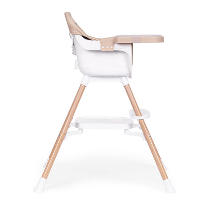 Vaikiška maitinimo kėdutė ECOTOYS 2-in-1 smėlio spalvos, 6–36 mėn.