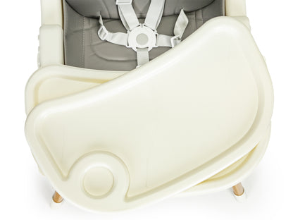 ECOTOYS 2-in-1 reguliuojama vaikiška maitinimo kėdutė pilka (6–36 mėn.)
