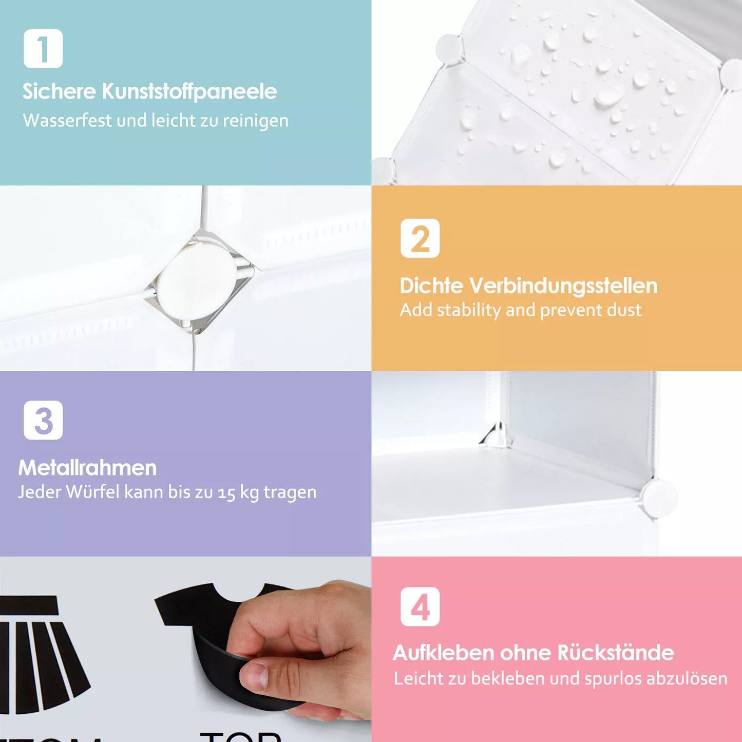 Batų spinta, lentyna su laikymo dėžėmis, drabužių spinta, plastikas, plienas, balta, 75 x 37 x 73 cm