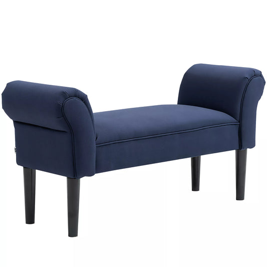 Minkštas suoliukas miegamajam ir koridoriui, atlaiko iki 130 kg, 102 x 36 x 51 cm, mėlynas