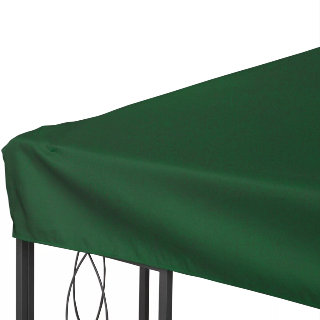Atsarginis stogas metaliniam paviljonui 3x4 m, atsparus vandeniui Paviljono stogas (dvigubas stogas) Atsarginis dangtis sodo paviljonui Atsarginės dalys Poliesteris 180 g/m² Žalias