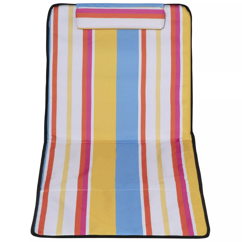 2 vnt. komplektas paplūdimio kilimėlių, reguliuojamų, sulankstomų, 124L x 53B x 37-50H cm, įvairių spalvų