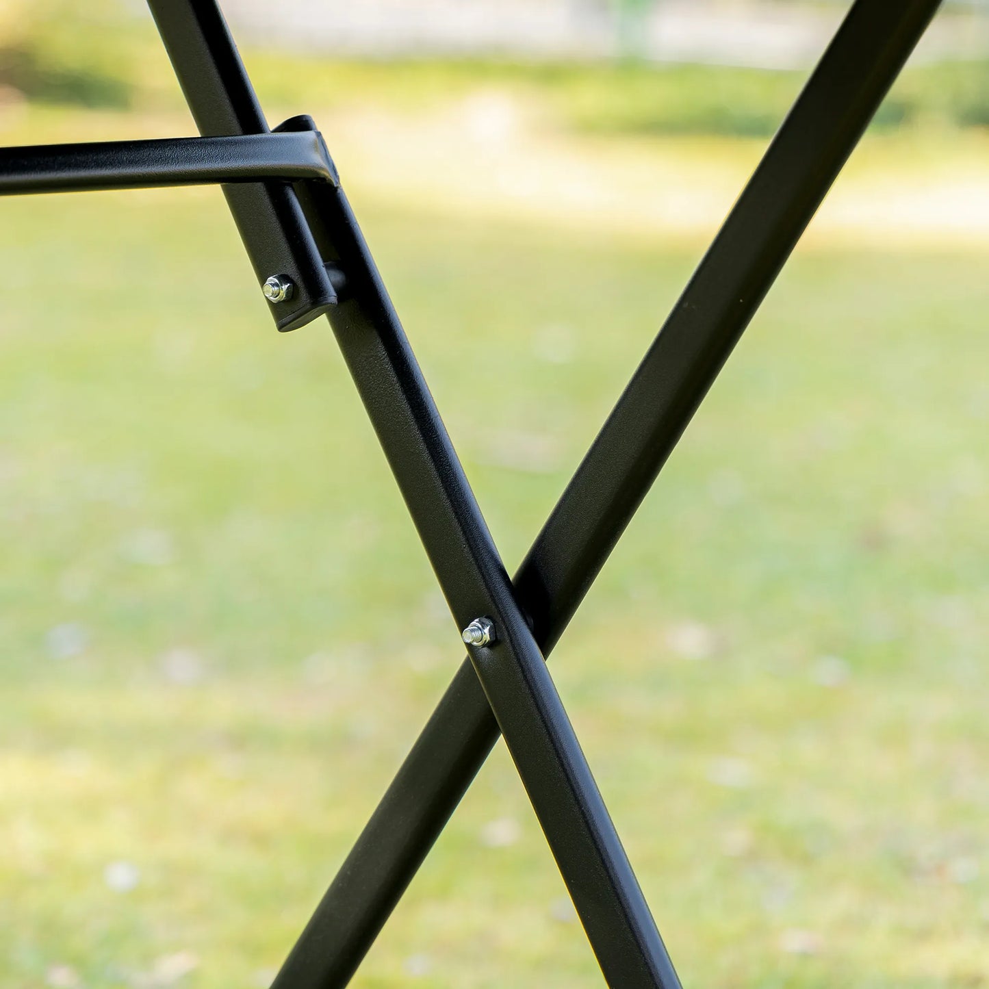 Sulankstoma 2 vietų sėdimoji grupė, balkono baldų komplektas: 1 stalas + 2 kėdės, sodo baldų komplektas, metalinis tinklelis, juoda+pilka