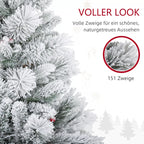 Kalėdinė eglutė su LED apšvietimu, 2 vnt., 107 cm, žalia/balta