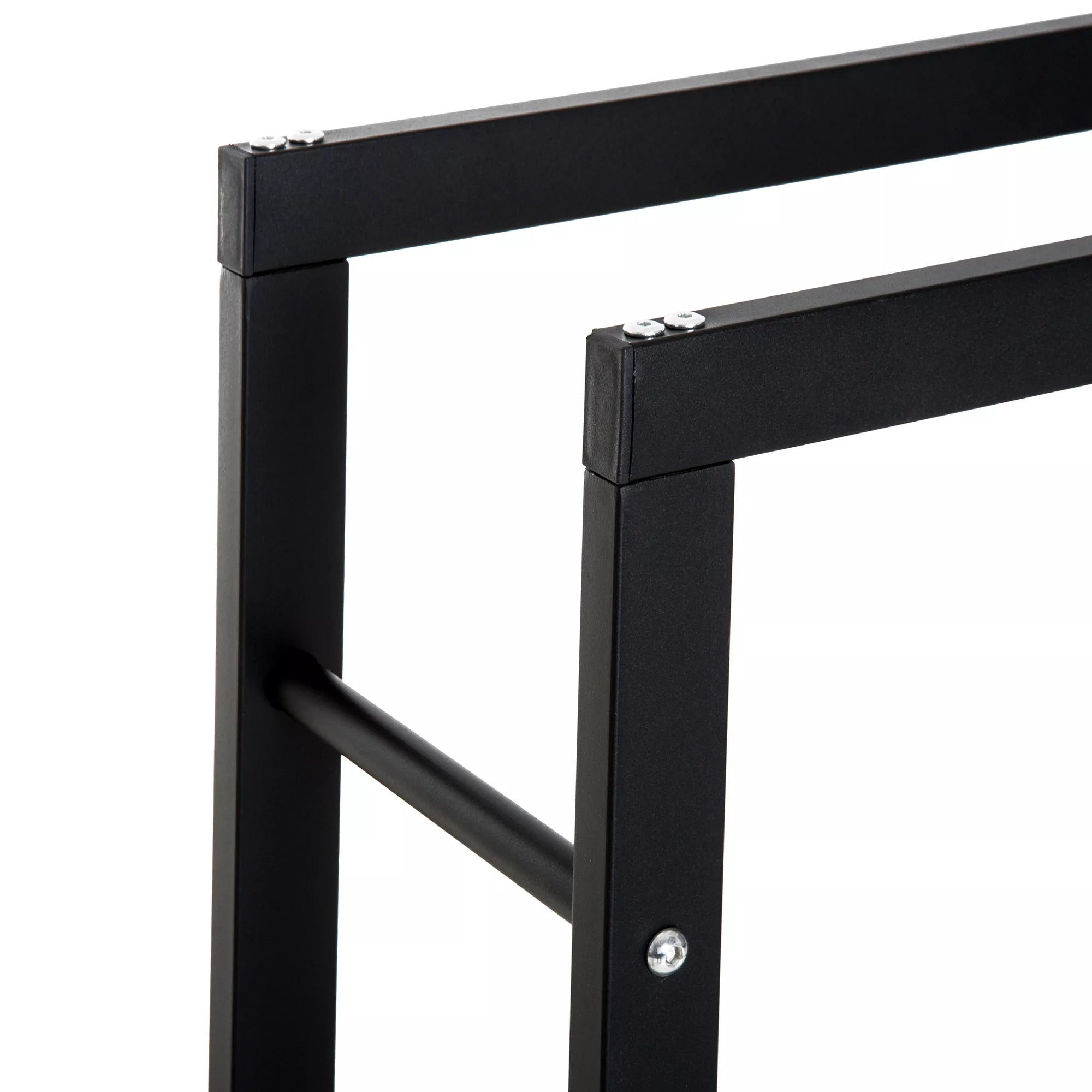 Metalinė malkų lentynėlė 60 x 25 x 100 cm Malkų lentynėlė Stiprinimo pagalba Plieninis rėmas iki 100 kg Malkų laikymo vieta Lauko medinė lentynėlė Malkų lentynėlė sodui Terasai Lauko Juoda