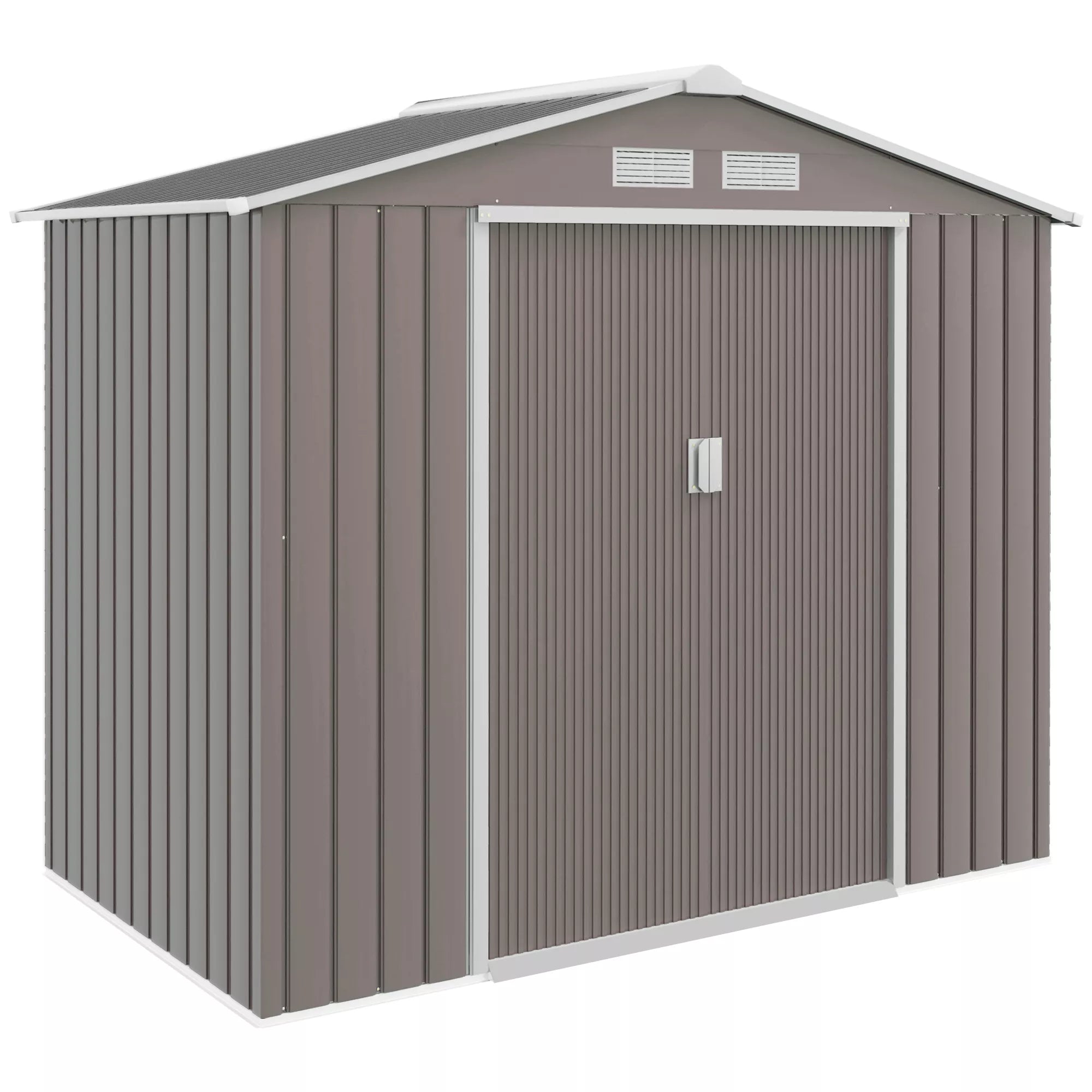 Įrankių sandėliukas su stumdomomis durimis 2,13 x 1,30 x 1,85 cm Metalo Pilkos spalvos