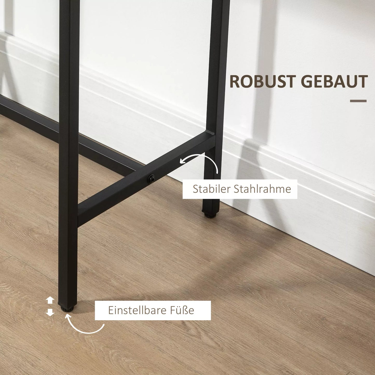 Baras-staliukas, pramoninio dizaino, 3 dalys, 1 stalas, 2 taburetės, juodos + natūralios spalvos