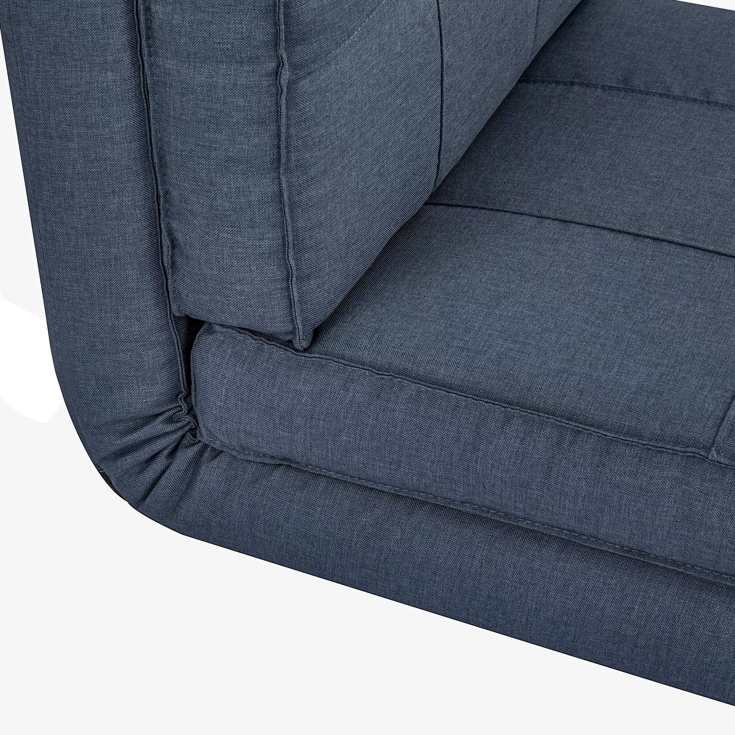 Sulankstoma ant grindų sofa, miegamoji kėdė, kėdė ant grindų, 5 padėčių reguliuojama, sulankstoma kėdė, miegamoji sofa, sofa-lova, vienvietė sofa, mėlyna 61 x 73 x 58 cm