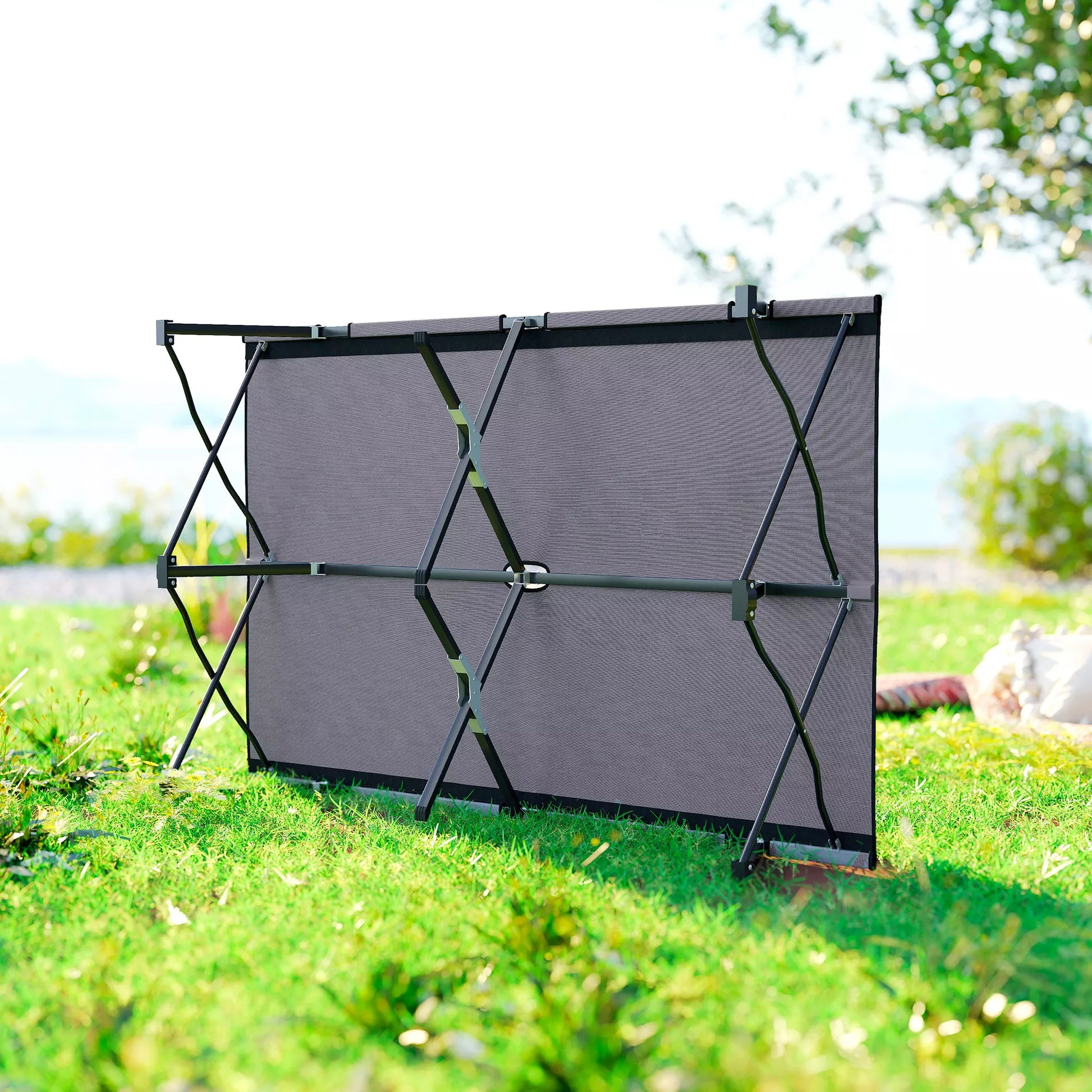 Kempingo gultas, kempingo lova iki 2 asmenų, 193L x 125B x 40H cm, pilkos spalvos