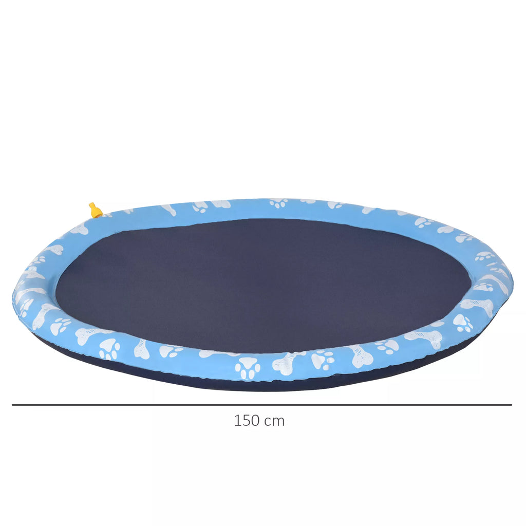 Schema su kilimėlio matmenimis: skersmuo 150 cm