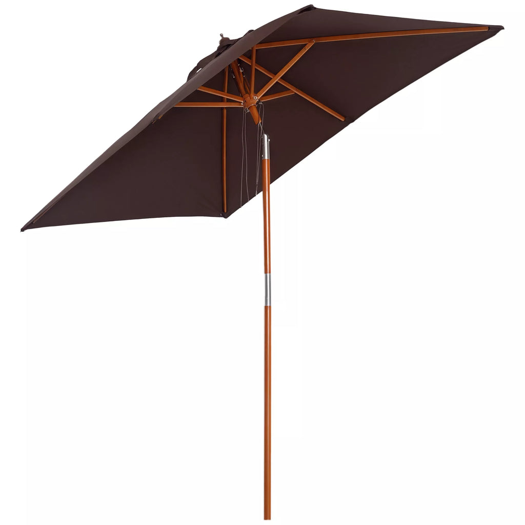 Skėtis nuo saulės 200 x 150 x 235 cm Sulankstomas sodo skėtis, reguliuojamas 3 pakopomis, stačiakampis, atsparus vandeniui ir UV spinduliams, skirtas paplūdimiui, balkonui, terasai, sodui, kavinei.