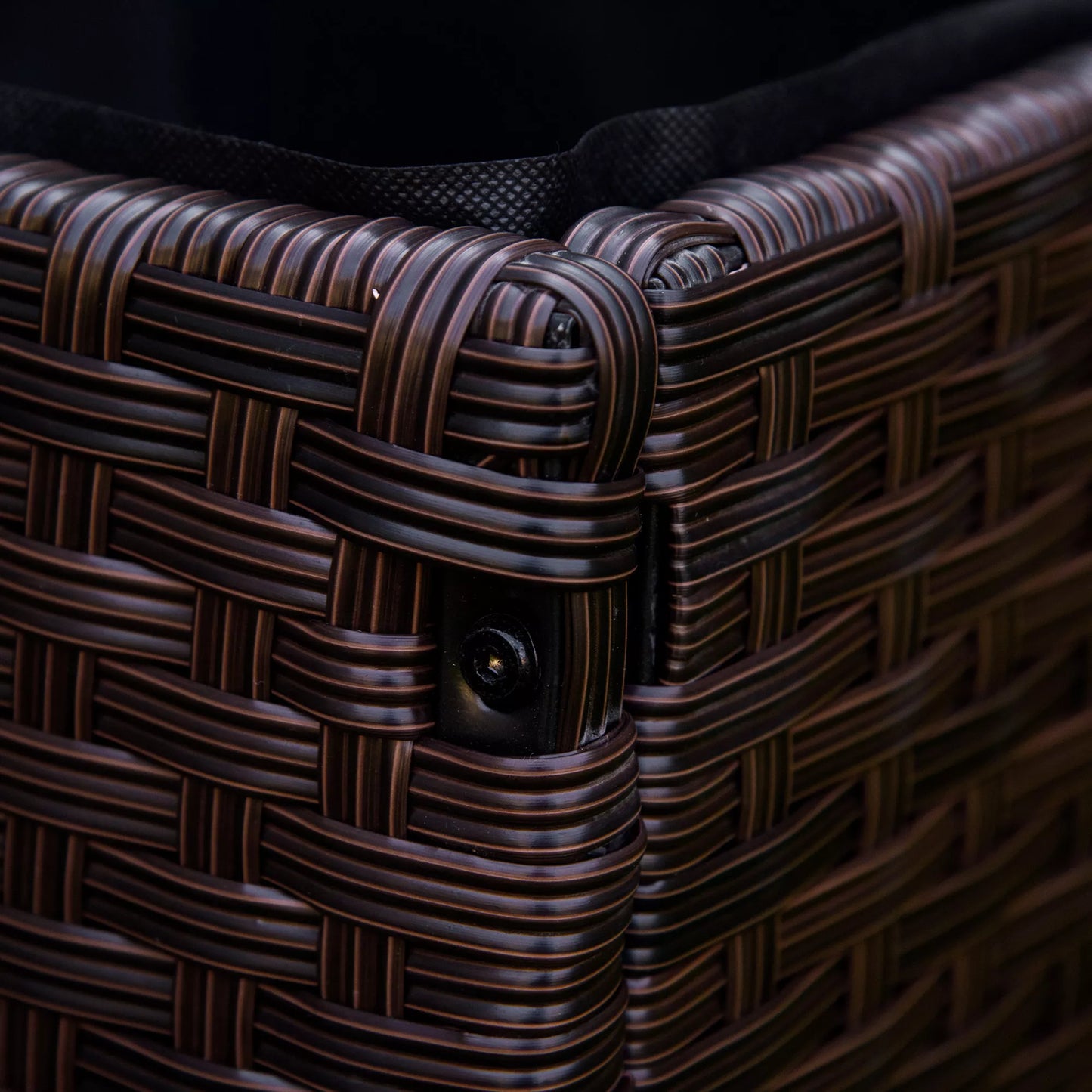 Aukštas lysvynas iš dirbtinio rotango su ratukais, augalų dėžė su drenažo skylėmis, gėlių dėžė, gėlių vazonas, kavos rudos spalvos, 94,5 x 31 x 36 cm